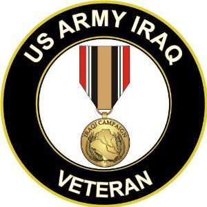  5.5 US Army Iraq Veteran Medal Decal Sticker Everything 
