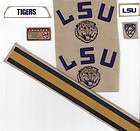 LSU MINI HELMET PRO COMBAT DECALS with SIDES, BUMPERS, STRIPES and 