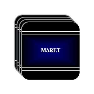 Personal Name Gift   MARET Set of 4 Mini Mousepad Coasters (black 