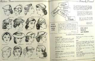 Vtg 1952 MILLINERY Brochures~Louie Miller School Catalogue+Price 