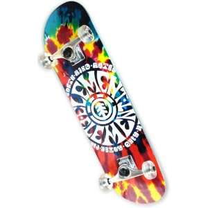  Element Tie Dye Featherlight Complete Skateboard (Silver 