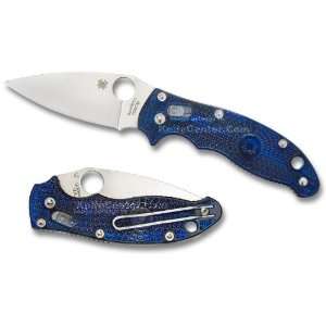  Spyderco Manix2 Translucent Blue FRCP CombinationEdge 