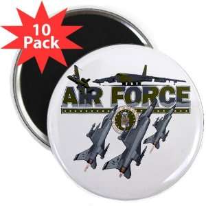 25 Magnet (10 Pack) US Air Force with Planes and Fighter Jets with 