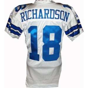  Jamel Richardson 18 Cowboys Game Issued White Jersey Size 