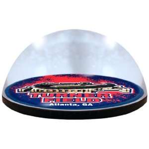   Atlanta Braves Round Crystal Magnetized Paperweight