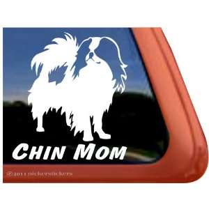  Chin Mom ~ Japanese Chin Vinyl Window Decal Dog Sticker 