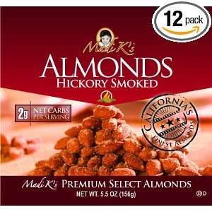 Madi Ks Hickory Smoked Almonds, 5.5 Ounce Pouches (Pack of 12)