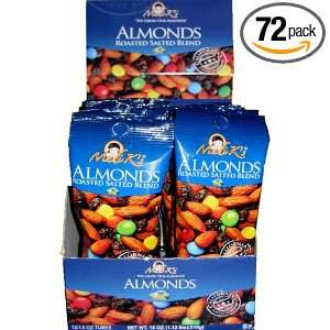 Madi Ks Roasted Salted Blend Almonds, 1.5 Ounce Tubes (Pack of 72 