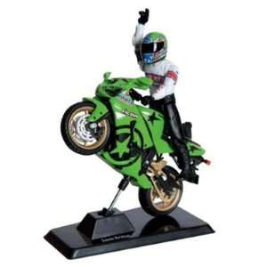  Kawasaki ZX6RR Jason Britton Figureine and Bike 118th 