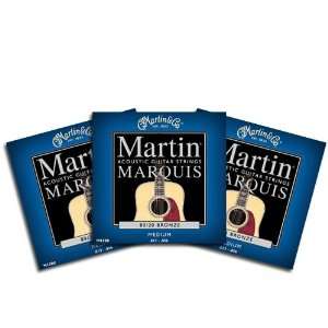  Martin Marquis M1200 Medium Acoustic Guitar Strings   3 