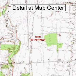  USGS Topographic Quadrangle Map   Jeddo, Michigan (Folded 