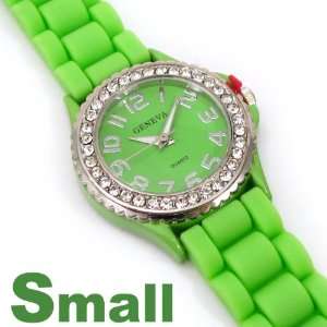  Geneva Small Face Green Jelly Watch 