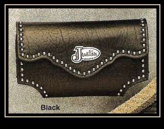 Justin BLACK Leather   iPhone CASE  Belt Clip  Western 701340339361 