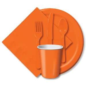  Paper Dinner Plates 9 24/Pkg Sunkissed Orange   656206 