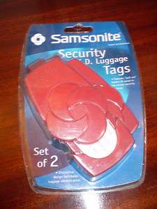 Samsonite Security ID Luggage Tags Red NIP  