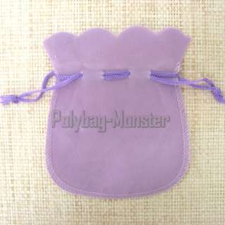 50 Lavender Velvet Oval Pouches Jewelry Bags 4x4.75  