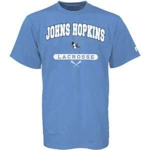  NCAA Russell Johns Hopkins Blue Jays Light Blue Lacrosse T 
