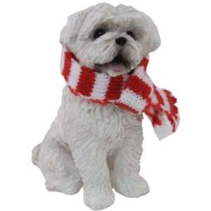  Sandicast Dog Ornaments XSO026 Maltese with Scarf 