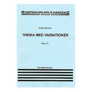  Jorgen Bentzon Theme And Variations For Solo Clarinet Op 