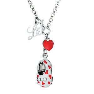  Liu Jo Childs Necklace in White/Red 925 Silver, form Shoe 