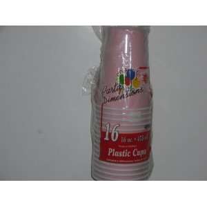  Baby Pink 16 Oz. Plastic CUP