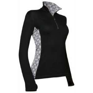 Icebreaker Cornice Zip Sweater   Womens Black/Snow, S 