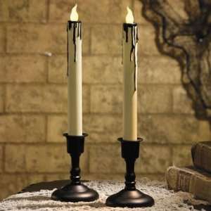  LED Black Drip Candles   Party Decorations & Lamps 