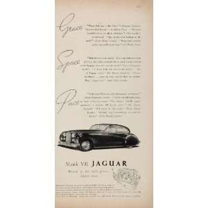  1951 Ad Jaguar Mark VII Sedan Car XK120 Motor Auto 