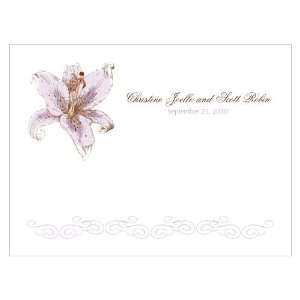  Lily Note Card   Pastel Pink