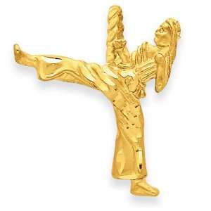  14k Gold Girl Karate Charm Jewelry