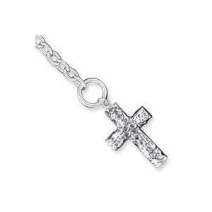 Sterling Silver Cross Charm Bracelet Jewelry