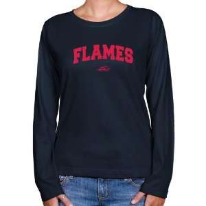  NCAA Liberty Flames Ladies Navy Blue Logo Arch Long Sleeve 