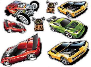 20pc HOT WHEELS Racing Cars WALL STICKERS Kids Cut outs  