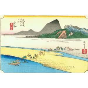   Ando Hiroshige   24 x 16 inches   24th station, Kanaya