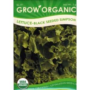  Lettuce   Organic Black Seeded Patio, Lawn & Garden