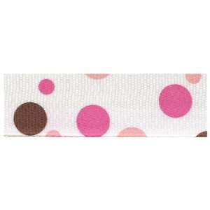  7/8 May Arts Grosgrain Ribbon Bubble Dots in White with 