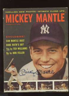 1957 Mickey Mantle Baseballs King Magazine Autographed Hologram 