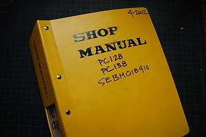 KOMATSU PC128 PC138 Excavator Repair Shop Service Manual Book catalog 