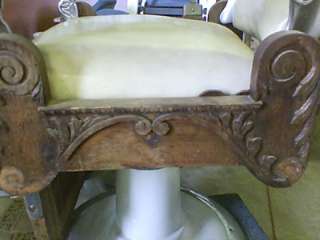 Antique 1800s Wooden Barber Chair Kochs 216  
