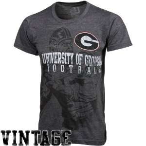 My U Georgia Bulldogs Leatherhead Vintage Heathered T Shirt   Charcoal