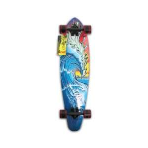  Layback Flaming Lip Complete Longboard   9 in. x 36 in 