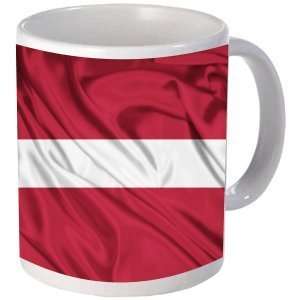 Rikki Knight Latvia Flag Photo Quality 11 oz Ceramic 