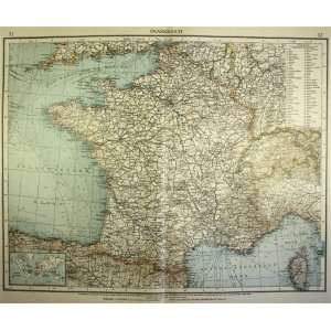  Velhagen and Klasing map of France (1901)