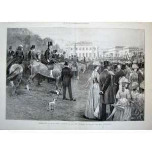  Hyde Park Waiting For Princess Wales 1889 Old Print