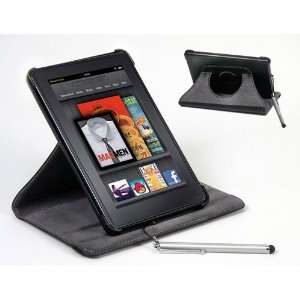  SolarBaks Kindle Fire Leather 360 Case w/ Stainless Steel 