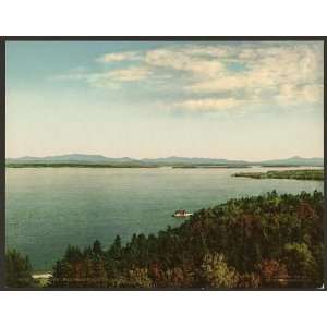   Reprint of Across the lake from Hotel Champlain, N.Y.