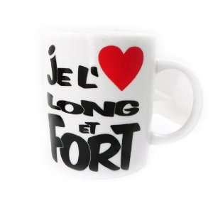  Humorous mug Je Laime Long Et Fort.