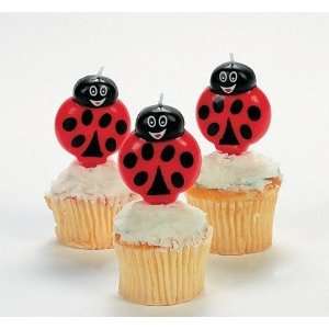  Bright Ladybug Cake Topper Candles (1 dz) Toys & Games