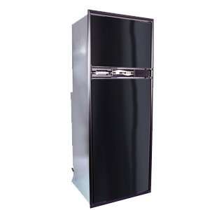RV Motorhome Trailer Set of Two Replacement Regrigerator Doors, Black 