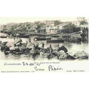 Istanbul Greeting Card  Kumkapi 1903 